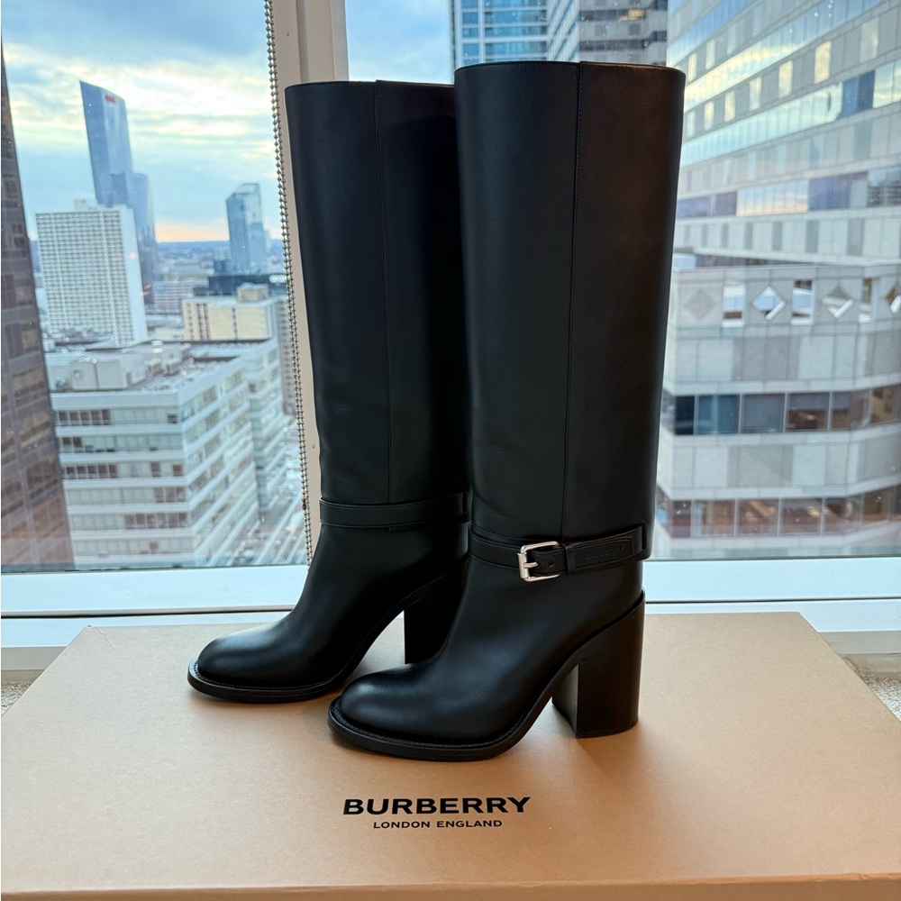 Burberry Emmett Boots Black Hells Size 38,5 (7.5)